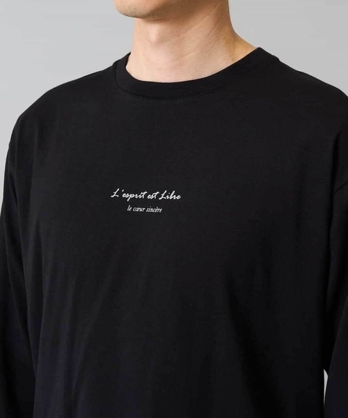 a.v.v（アーヴェヴェ）の「【コットン100％】ミニロゴプリントロングTシャツ　セミワイドシルエット（Tシャツ/カットソー・メンズ・ホワイト/チャコールグレー/ブラック/グリーン/クリーム・46/48/50/44）」の19枚目の写真