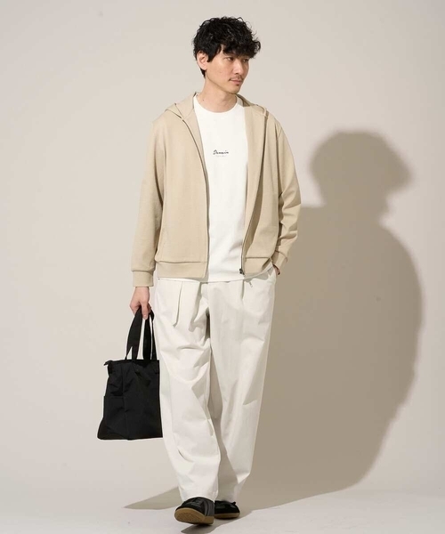 a.v.v（アーヴェヴェ）の「ミニロゴセミワイドシルエットカットソー（Tシャツ/カットソー・メンズ・ホワイト/チャコールグレー/ブラック/グリーン/クリーム・46/48/50/44）」の21枚目の写真