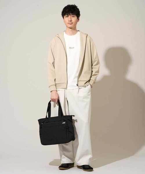 a.v.v（アーヴェヴェ）の「ミニロゴセミワイドシルエットカットソー（Tシャツ/カットソー・メンズ・ホワイト/チャコールグレー/ブラック/グリーン/クリーム・46/48/50/44）」の22枚目の写真