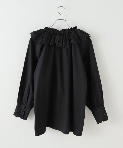 SARA MALLIKA/サラマリカ】 COTTON SCALLOP COLLAR BL：ブラウス