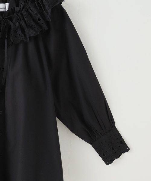 SARA MALLIKA/サラマリカ】 COTTON SCALLOP COLLAR BL：ブラウス