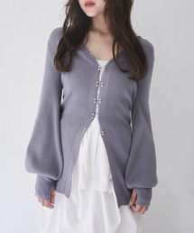 mellowneon | ホックリブニットカーディガン(カーディガン/ボレロ)