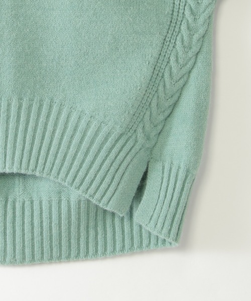 ikka（イッカ）の「【親子コーデ】サイドスリットニットプルオーバー（120~160cm）（ニット/セーター・キッズ・ベージュ/グリーン・120/130/140/150/160）」の18枚目の写真