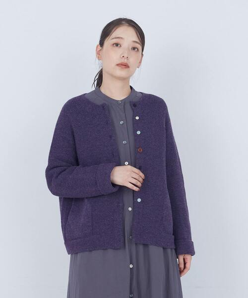 リシェスガーター配色釦カーディガン（カーディガン/ボレロ）｜ADIEU