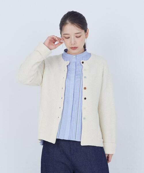 リシェスガーター配色釦カーディガン（カーディガン/ボレロ）｜ADIEU