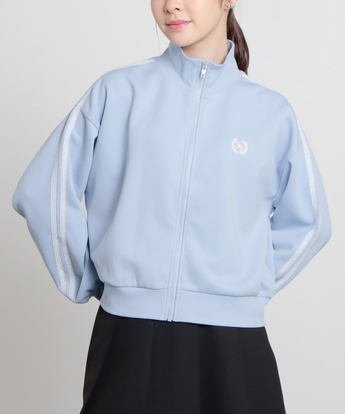 Honeys(ハニーズ)の「ゆるトラックジャケット(ジャージ・レディース・サックスブルー/アイボリー/ネイビー・L/S/M)」の14枚目の写真