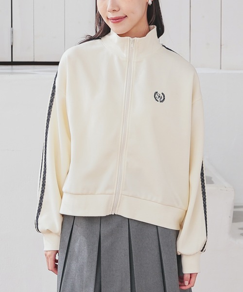 Honeys(ハニーズ)の「ゆるトラックジャケット(ジャージ・レディース・サックスブルー/アイボリー/ネイビー・L/S/M)」の21枚目の写真