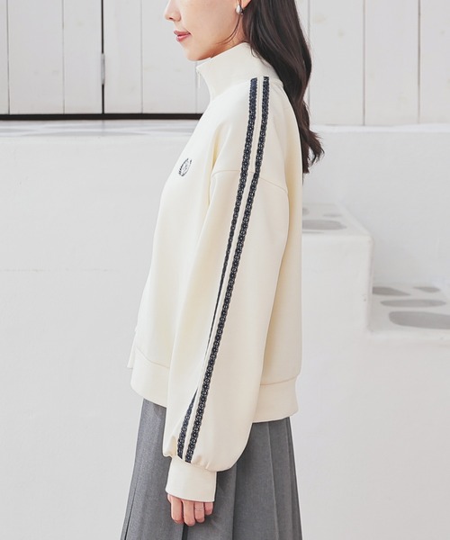 Honeys(ハニーズ)の「ゆるトラックジャケット(ジャージ・レディース・サックスブルー/アイボリー/ネイビー・L/S/M)」の22枚目の写真