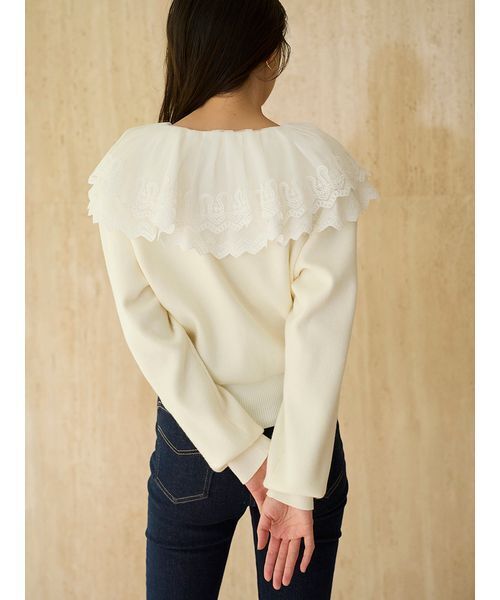 レースカラーニットプルオーバー（ニット/セーター）｜SNIDEL