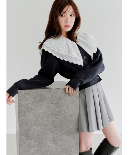 レースカラーニットプルオーバー（ニット/セーター）｜SNIDEL