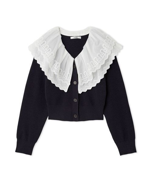 SNIDEL スナイデル レースコンビハーフスリーブニットプルオーバー レースコンビハーフスリーブニットプルオーバー(ニット