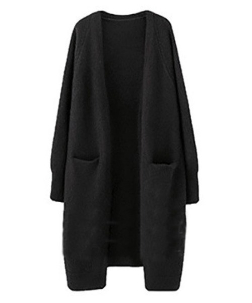 maison de LATIR（メゾンドラティール）の「ロングニットふわふわコーディガン（ニット/セーター・レディース・レッド/ホワイト/ネイビー/ブラック/グレー・FREE）」の3枚目の写真