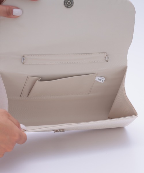 Cupid Heart（キューピッドハート）の「【Cupid Heart】結婚式用！波型ビジューレースbag（クラッチバッグ・レディース・ブラック/ベージュ/シルバー・MEDIUM）」の15枚目の写真