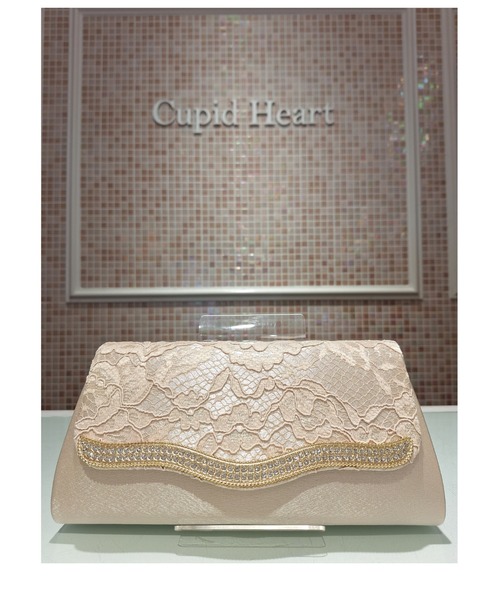 Cupid Heart（キューピッドハート）の「【Cupid Heart】結婚式用！波型ビジューレースbag（クラッチバッグ・レディース・ブラック/ベージュ/シルバー・MEDIUM）」の18枚目の写真