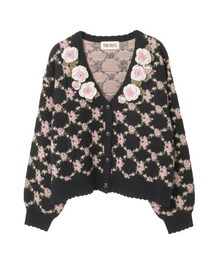 ボレロカーディガン　ピンクハウス　スイーツロップイヤーバニー 鈴蘭モチーフカーディガン （カーディガン・ボレロ）｜PINK