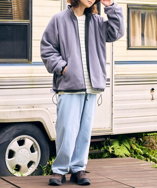 United Athle（ユナイテッドアスレ）の「ナイロン×フリース 防風×保温【United Athle】2WAY リバーシブル オーバーサイズ スタンドシェルジャケット 7493（ナイロンジャケット・メンズ・ブラック/ブラウン系1/グリーン系1/ネイビー・M/L/XL）」の6枚目の写真