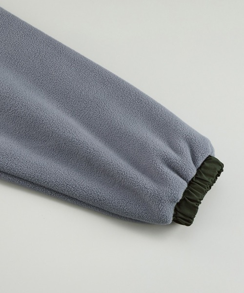 United Athle（ユナイテッドアスレ）の「ナイロン×フリース 防風×保温【United Athle】2WAY リバーシブル オーバーサイズ スタンドシェルジャケット 7493（ナイロンジャケット・メンズ・ブラック/ブラウン系1/グリーン系1/ネイビー・M/L/XL）」の18枚目の写真