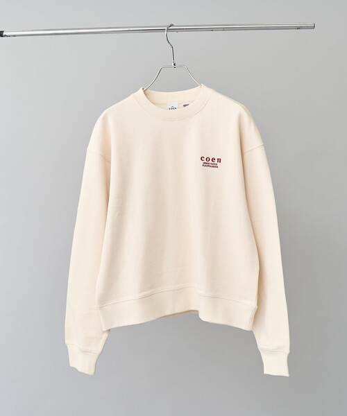 coen(コーエン)の「【新色登場】COEN(コーエン)ロゴ刺繍 C/N裏毛スウェット(スウェット・レディース・ブラック/ナチュラル/ライトグレー/ダークブラウン/レッド/ライトブルー/その他1/オフホワイト/その他2/ダークグレー/イエロー/ライトピンク・M/L)」の7枚目の写真