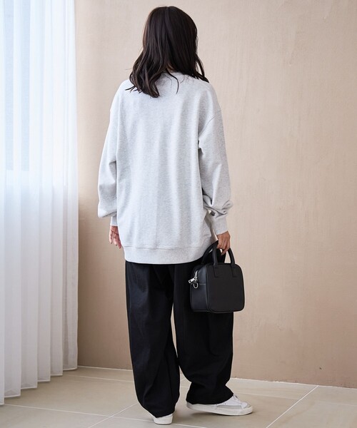 coen(コーエン)の「【新色登場】COEN(コーエン)ロゴ刺繍 C/N裏毛スウェット(スウェット・レディース・ブラック/ナチュラル/ライトグレー/ダークブラウン/レッド/ライトブルー/その他1/オフホワイト/その他2/ダークグレー/イエロー/ライトピンク・M/L)」の13枚目の写真