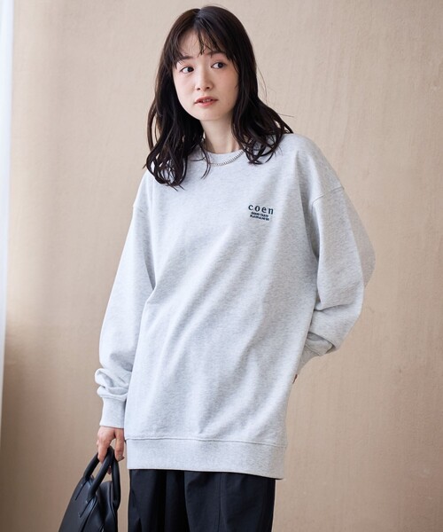 coen(コーエン)の「【新色登場】COEN(コーエン)ロゴ刺繍 C/N裏毛スウェット(スウェット・レディース・ブラック/ナチュラル/ライトグレー/ダークブラウン/レッド/ライトブルー/その他1/オフホワイト/その他2/ダークグレー/イエロー/ライトピンク・M/L)」の14枚目の写真