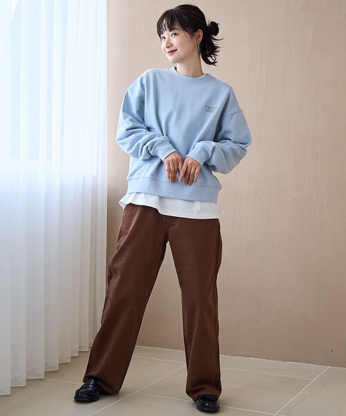 coen(コーエン)の「【新色登場】COEN(コーエン)ロゴ刺繍 C/N裏毛スウェット(スウェット・レディース・ブラック/ナチュラル/ライトグレー/ダークブラウン/レッド/ライトブルー/その他1/オフホワイト/その他2/ダークグレー/イエロー/ライトピンク・M/L)」の16枚目の写真