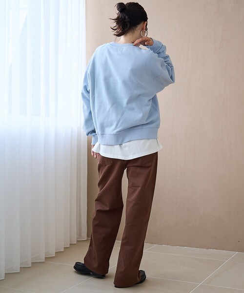 coen(コーエン)の「【新色登場】COEN(コーエン)ロゴ刺繍 C/N裏毛スウェット(スウェット・レディース・ブラック/ナチュラル/ライトグレー/ダークブラウン/レッド/ライトブルー/その他1/オフホワイト/その他2/ダークグレー/イエロー/ライトピンク・M/L)」の17枚目の写真