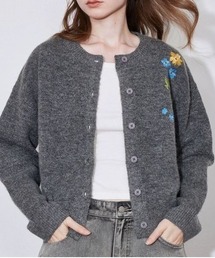 カーディガン/ボレロ（グレー/灰色系・刺繍）ファッション通販