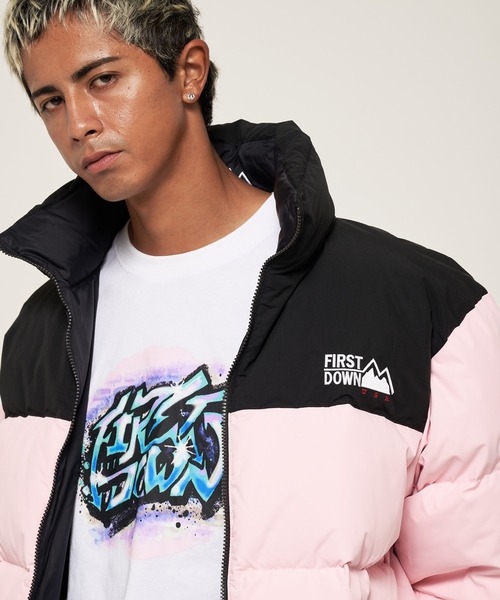 FIRST DOWN（ファーストダウン）の「バブルダウンジャケット マイクロフト（ダウンジャケット/コート・メンズ・マスタード/パープル/ホワイト/ピンク/レンガ/グレー/ゼブラ/ブラック/ライトベージュ・M/L/XL/S/XXL）」の19枚目の写真