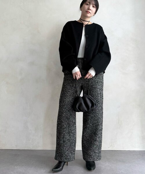 BEARDSLEY(ビアズリー)の「《15 quinze》リバーショート羽織(その他アウター・レディース・ベージュ/ブラック・FREE)」の20枚目の写真