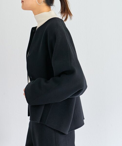 BEARDSLEY(ビアズリー)の「《15 quinze》リバーショート羽織(その他アウター・レディース・ベージュ/ブラック・FREE)」の10枚目の写真