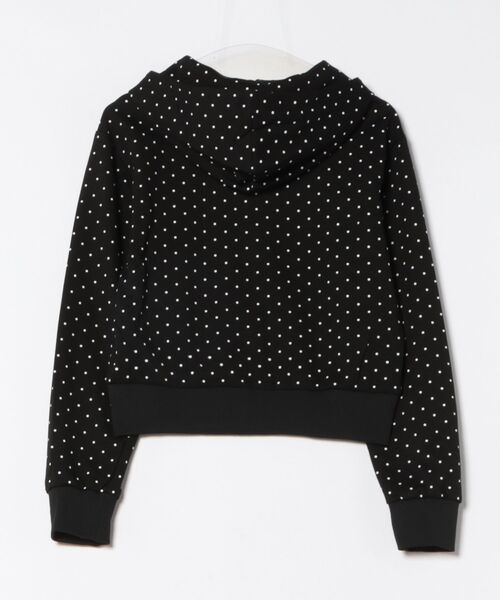 Never mind the XU / Chikashitsu+（ネバーマインド ザ エックスユー / チカシツプラス）の「【nmtc+】dot zip up hoodie / 【エヌエムティーシープラス】ドットジップパーカー（パーカー・レディース・グレー/ブラック・ONE SIZE）」の3枚目の写真