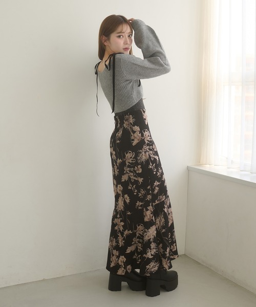 Ambre Neige(アンブルネージュ)の「velvet ribbon knit set / ベロアリボンニットセット(ニット/セーター・レディース・ブラウン系その他/ライトベージュ/チャコールグレー・FREE)」の21枚目の写真