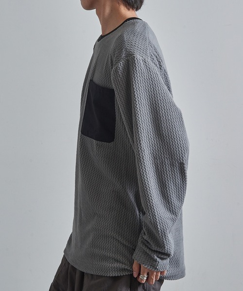 FORECAST(フォーキャスト)の「【FORECAST】ウエーブサーマルロングスリーブ 保温 透湿 アウトドア キャンプ 8256(Tシャツ/カットソー・メンズ・ブラック/グレー・LL/M/L)」の4枚目の写真