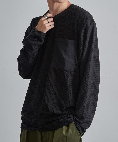 FORECAST(フォーキャスト)の「【FORECAST】ウエーブサーマルロングスリーブ 保温 透湿 アウトドア キャンプ 8256(Tシャツ/カットソー・メンズ・ブラック/グレー・LL/M/L)」の6枚目の写真