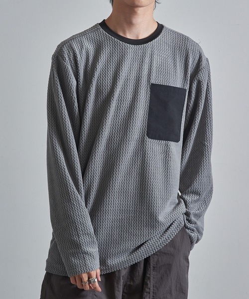 FORECAST(フォーキャスト)の「【FORECAST】ウエーブサーマルロングスリーブ 保温 透湿 アウトドア キャンプ 8256(Tシャツ/カットソー・メンズ・ブラック/グレー・LL/M/L)」の7枚目の写真