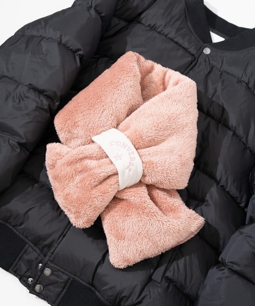 CONVERSE(コンバース)の「【CONVERSE】CV boa scarf with fleece band /マフラー/襟巻き/コンバース(マフラー・レディース・ピンク/グレー/ベージュ/ネイビー/ブラウン・FREE)」の5枚目の写真