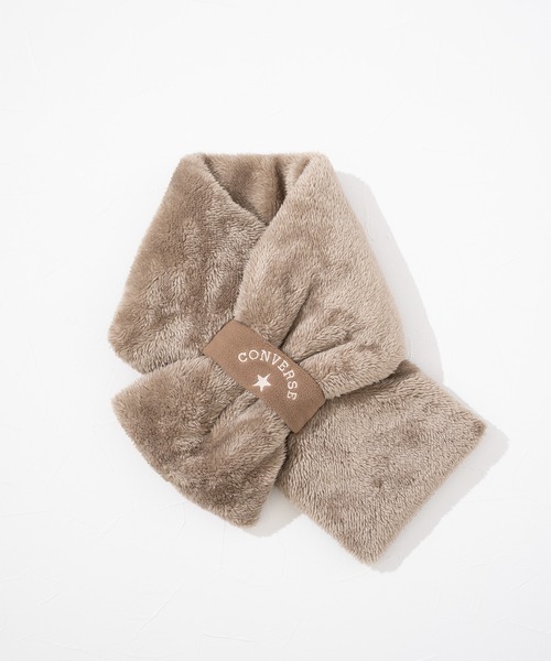 CONVERSE(コンバース)の「【CONVERSE】CV boa scarf with fleece band /マフラー/襟巻き/コンバース(マフラー・レディース・ピンク/グレー/ベージュ/ネイビー/ブラウン・FREE)」の7枚目の写真