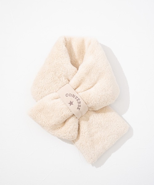 CONVERSE(コンバース)の「【CONVERSE】CV boa scarf with fleece band /マフラー/襟巻き/コンバース(マフラー・レディース・ピンク/グレー/ベージュ/ネイビー/ブラウン・FREE)」の8枚目の写真