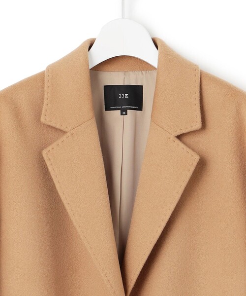 23区（ニジュウサンク）の「ウールカシミヤビーバー チェスター コート（チェスターコート・レディース・ブラック系/黄土色系/グレー系・40/38/36）」の21枚目の写真