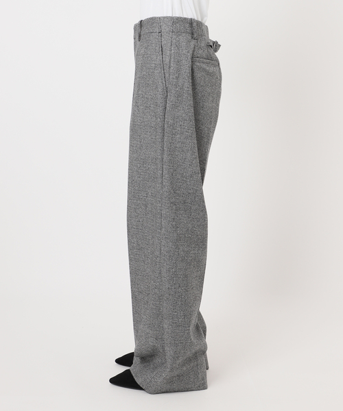 セール】フランネルワイドストレートパンツ（スラックス）｜IENA