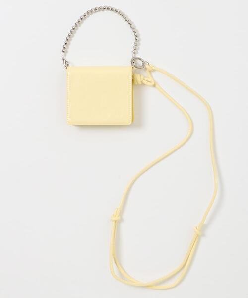 KBF（ケイビーエフ）の「ボールハンドル付きショルダーウォレット（財布・レディース・ブラック/イエロー・ONE）」の6枚目の写真