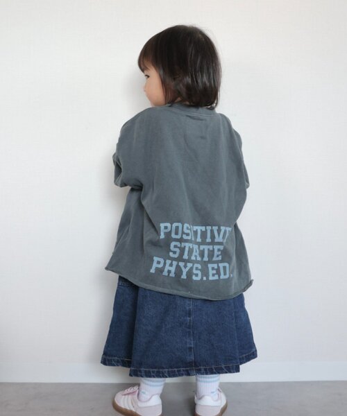 CIAOPANIC TYPY（チャオパニックティピー）の「【KIDS】《ジュニアサイズあり》綿100％ピグメントロゴスウェット【WEB限】（スウェット・キッズ・キャメル/ミント/ピンク/グレー/チャコールグレー/インディゴブルー・150/130/110）」の10枚目の写真