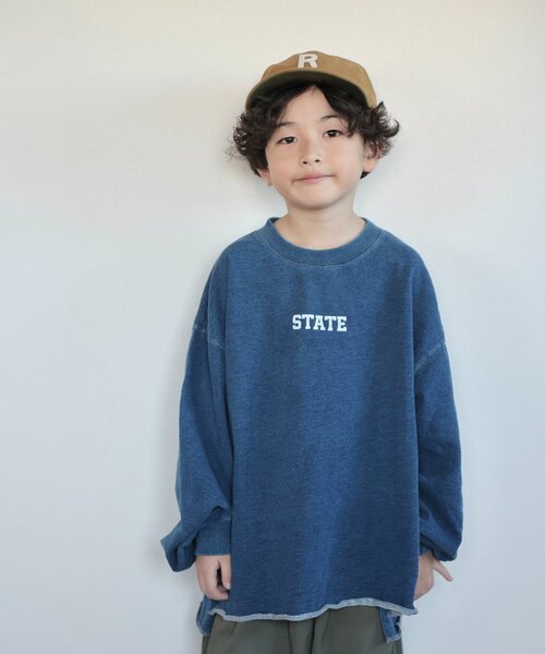 CIAOPANIC TYPY（チャオパニックティピー）の「【KIDS】《ジュニアサイズあり》綿100％ピグメントロゴスウェット【WEB限】（スウェット・キッズ・キャメル/ミント/ピンク/グレー/チャコールグレー/インディゴブルー・150/130/110）」の13枚目の写真