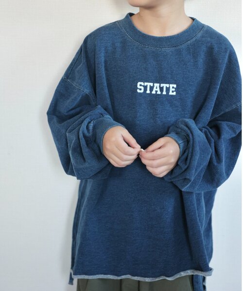 CIAOPANIC TYPY（チャオパニックティピー）の「【KIDS】《ジュニアサイズあり》綿100％ピグメントロゴスウェット【WEB限】（スウェット・キッズ・キャメル/ミント/ピンク/グレー/チャコールグレー/インディゴブルー・150/130/110）」の15枚目の写真