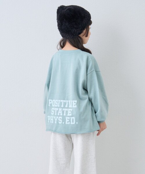 CIAOPANIC TYPY（チャオパニックティピー）の「【KIDS】《ジュニアサイズあり》綿100％ピグメントロゴスウェット【WEB限】（スウェット・キッズ・キャメル/ミント/ピンク/グレー/チャコールグレー/インディゴブルー・150/130/110）」の17枚目の写真