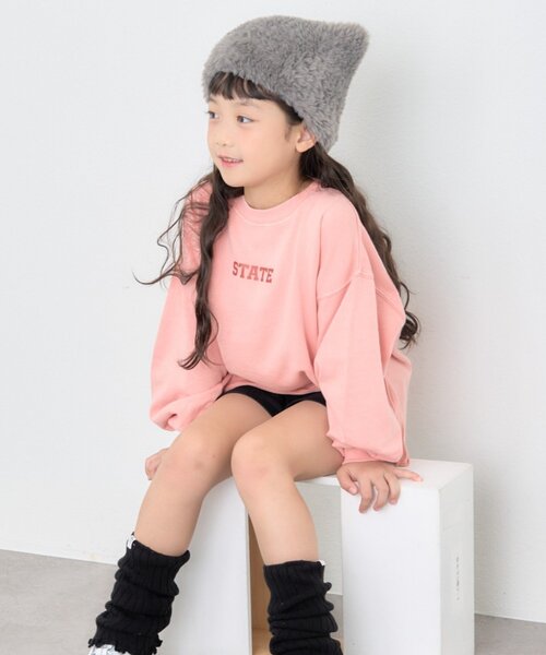 CIAOPANIC TYPY（チャオパニックティピー）の「【KIDS】《ジュニアサイズあり》綿100％ピグメントロゴスウェット【WEB限】（スウェット・キッズ・キャメル/ミント/ピンク/グレー/チャコールグレー/インディゴブルー・150/130/110）」の18枚目の写真