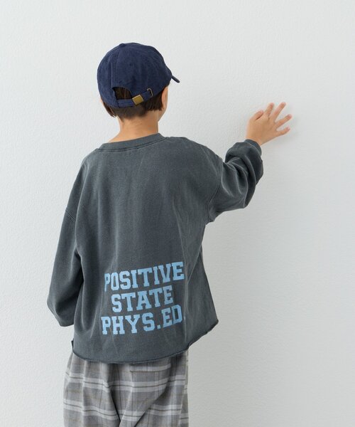 CIAOPANIC TYPY（チャオパニックティピー）の「【KIDS】《ジュニアサイズあり》綿100％ピグメントロゴスウェット【WEB限】（スウェット・キッズ・キャメル/ミント/ピンク/グレー/チャコールグレー/インディゴブルー・150/130/110）」の20枚目の写真