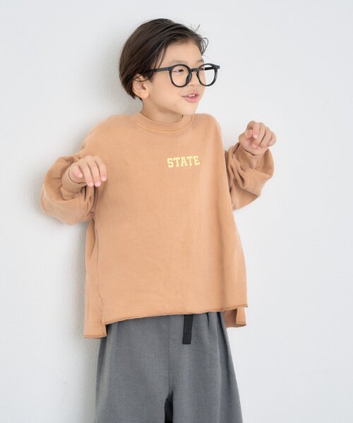 CIAOPANIC TYPY（チャオパニックティピー）の「【KIDS】《ジュニアサイズあり》綿100％ピグメントロゴスウェット【WEB限】（スウェット・キッズ・キャメル/ミント/ピンク/グレー/チャコールグレー/インディゴブルー・150/130/110）」の21枚目の写真