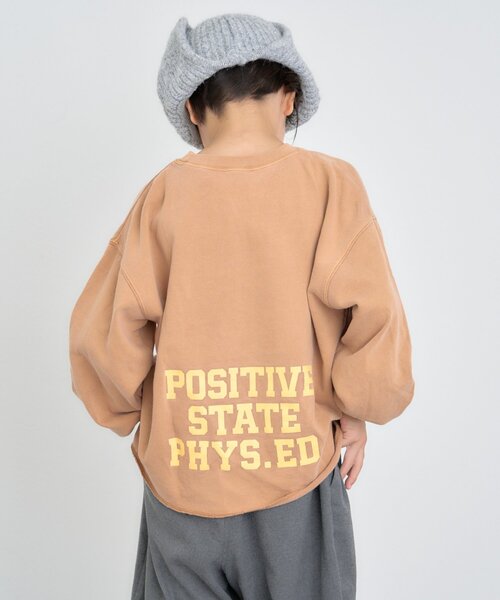 CIAOPANIC TYPY（チャオパニックティピー）の「【KIDS】《ジュニアサイズあり》綿100％ピグメントロゴスウェット【WEB限】（スウェット・キッズ・キャメル/ミント/ピンク/グレー/チャコールグレー/インディゴブルー・150/130/110）」の22枚目の写真
