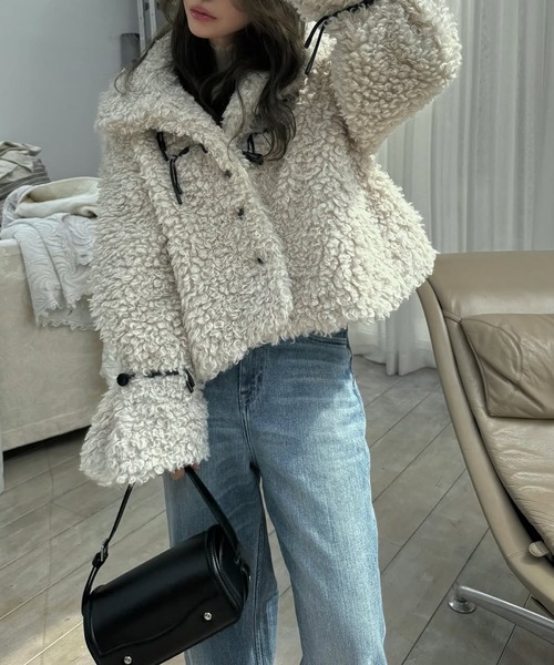 セール】poodle fur cord toggle short JK（その他アウター